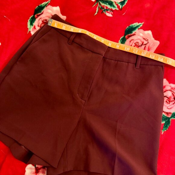 Express Women’s Editor Studio Stretch Twill Tailored Shorts Size 8 Wine Burgundy - Picture 11 of 14